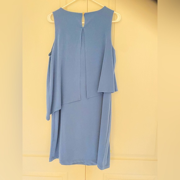 Chico’s draped blue dress | 8 - Picture 3 of 10